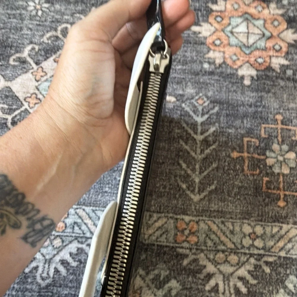 McQ Alexander McQueen Electro Bunny Pouch Wristlet Black White Colorblock Retro